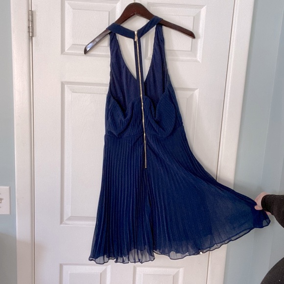 Lucy Paris Pleated Halter Style Cocktail Dress - Picture 9 of 9